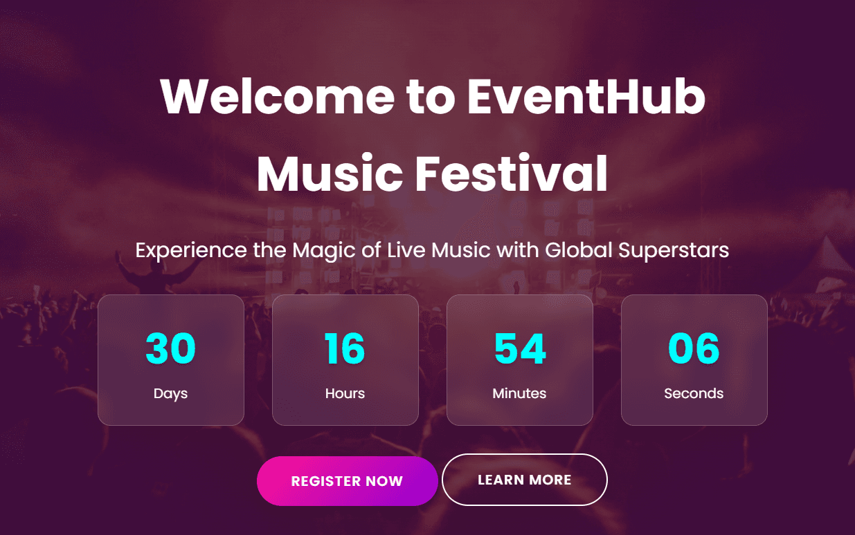 Event Handling Website view 1